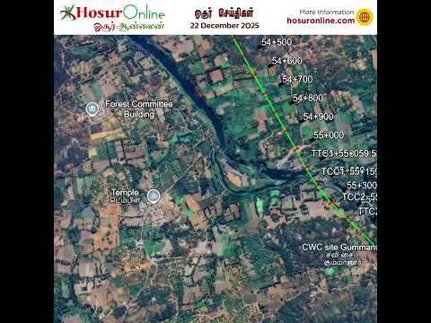 Fresh Details Emerge on Proposed Hosur&ndash;Krishnagiri&ndash;Tirupattur Railway Line