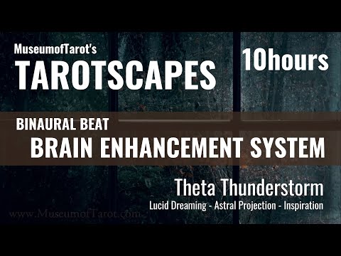 Tarotscapes - Theta Thunderstorm 10hr Binaural Beats - Lucid Dreams, OBE, Inspiration, Meditation