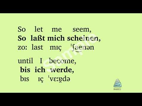 Franz Schubert - Lied der Mignon: So laßt mich scheinen, D 877, no. 3