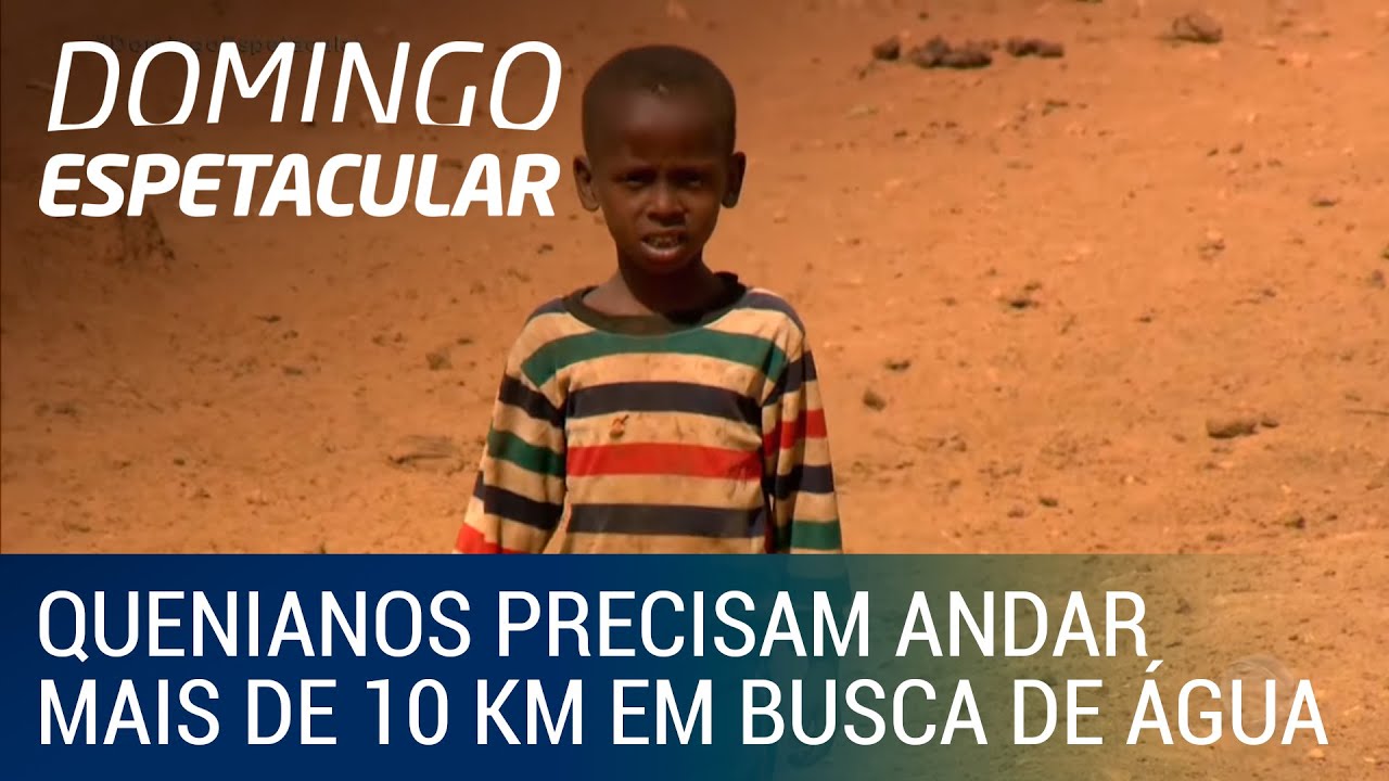 Quenianos precisam andar mais de 10 km em busca de água