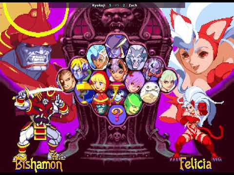 Kyokuji (Bishamon) VS Ailerus (Felicia) [Vampire Savior [Fightcade] Aug '21