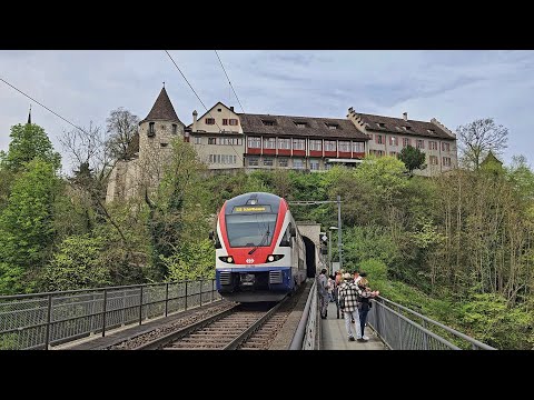 SBB RABe 511 035 als S33 nach Schaffhausen am Schloss Laufen am Rheinfall