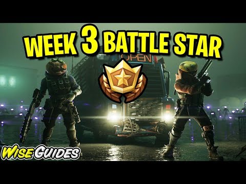 Week 3 BATTLE STAR Location! Fortnite Season X 10 (The Leftovers)