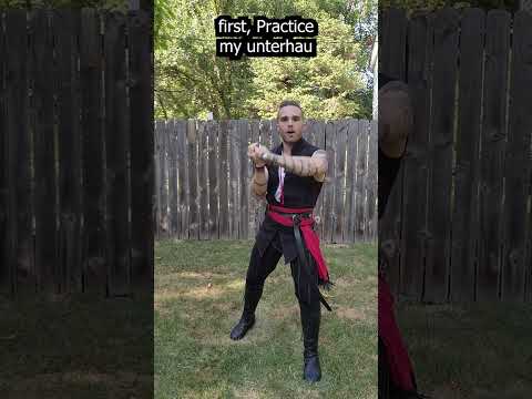 5 Min SWORD Practice: Easy Solo Routine for Swordsmanship! #sword #HEMA #shorts
