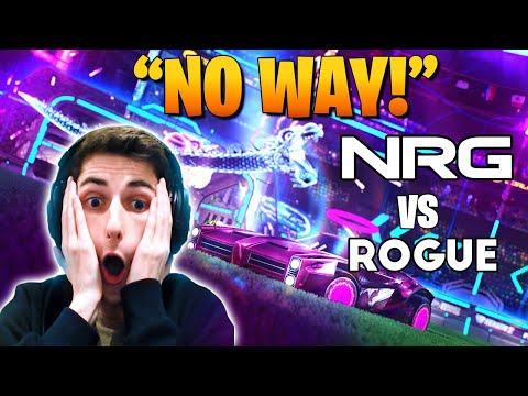 RIZZO REACTS TO NRG VS ROGUE IN ROCKET LEAGUE TOURNAMENT!