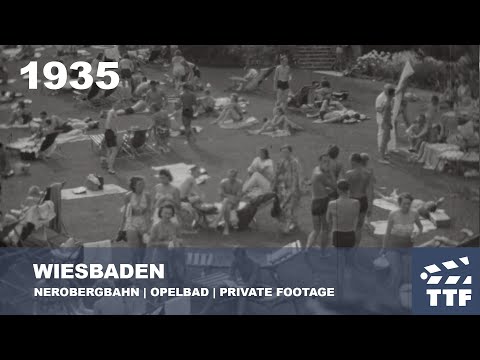 1935 WIESBADEN | NEROBERGBAHN | OPELBAD | Famous Funicular Railway