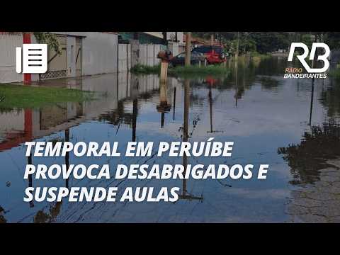 Chuva em Peruíbe deixa 290 desabrigados e cidade em emergência