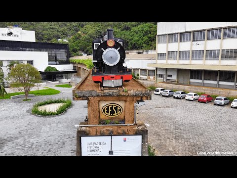 Locomotiva H.K. Porter nos trilhos (1940) Blumenau/SC - 2022 (Brasil)