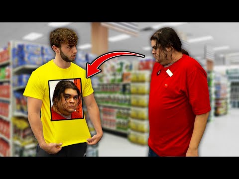 Wearing Shirts with Strangers Faces on Them Prank
