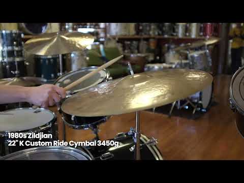 1980s Zildjian 22" K Custom Ride Cymbal 3450g