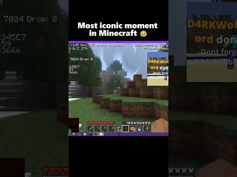 The most iconic moment #minecraft