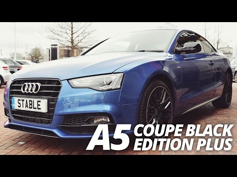 2016 Audi A5 Coupe Black Edition Plus Sepang Blue walk around