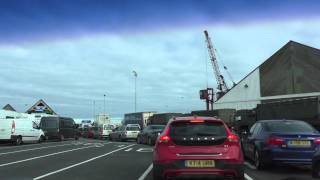 preview picture of video 'Driving On Board Brittany Ferries MV Bretagne 29680 Roscoff, Brittany, France 26th October 2014'