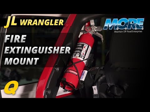 Jeep Wrangler JL Fire Extinguisher Mounting Bracket from Mountain Off Road Enterprises