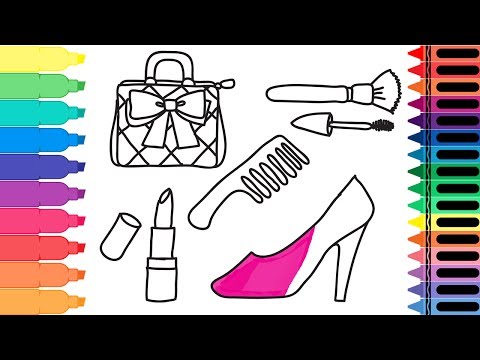 How to Draw a Female Accessories Set | Learn Drawing for Kids Art Colors for Kids
