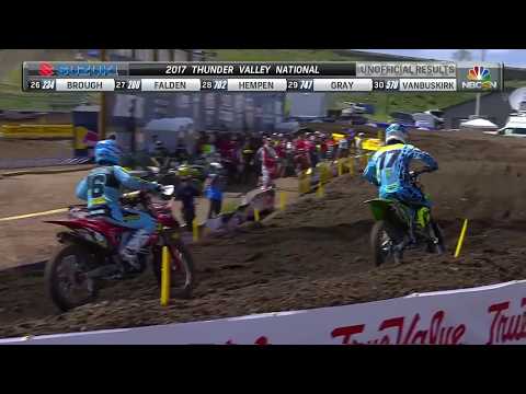 Thunder Valley 250 Moto 2: Final half-lap battle