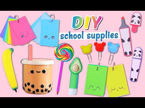 7 DIY CUTE SCHOOL SUPPLIES IDEAS - EASY BACK TO SCHOOL DIY PROJECTS YOU WILL LOVE