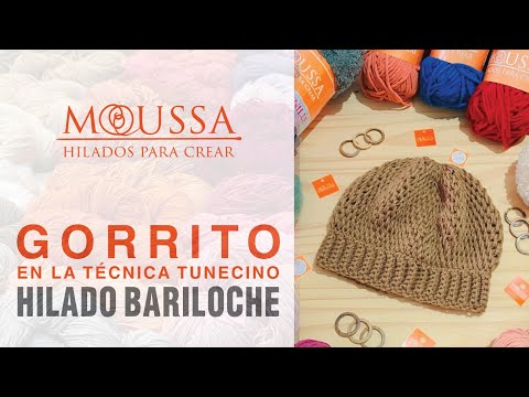 TEJEMOS UN GORRO EN TUNECINO 🧶 Con hilado Bariloche de Moussa Lanas 🧶 Elástico para gorros a crochet