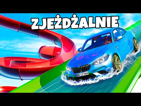 ❄️ OGROMNE ZJEŻDŻALNIE KONTRA AUTA!? | BeamNG Drive |