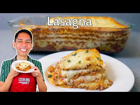 Conti's Lasagna: Extra Tall with Béchamel/Meat Sauces and Mixed Cheese Topping | Cooking with Kurt