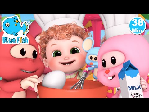 Pat A Cake 2 🎂 | Cartoons for kids | +more Nursery Rhymes & Kid sSongs - Blue Fish 4K Videos 2023
