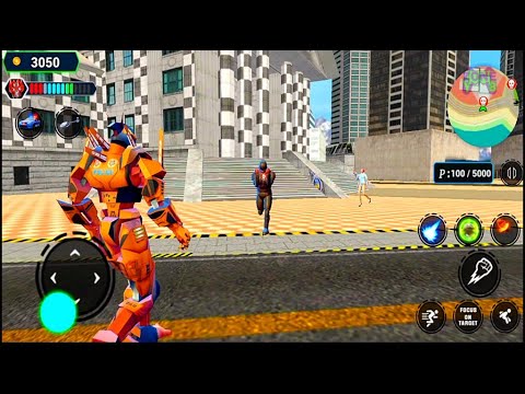 Grand Police Car Robot Helicopter Transformation Game 2021 - Android Gameplay