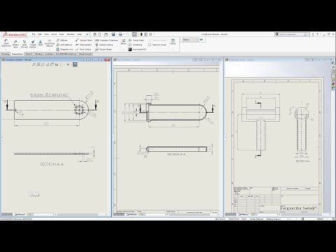 SOLIDWORKS 2020 - PART CONDENSER - DRAWING - COFFEE MACHINE