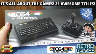 THE C64 Mini Black Edition - It's ALL About The Games! 25 Awesome Modern Indie C64 Games!