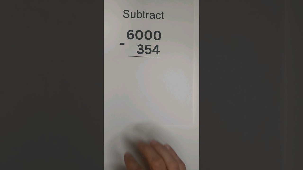 Subtract Numbers with Zeros #math