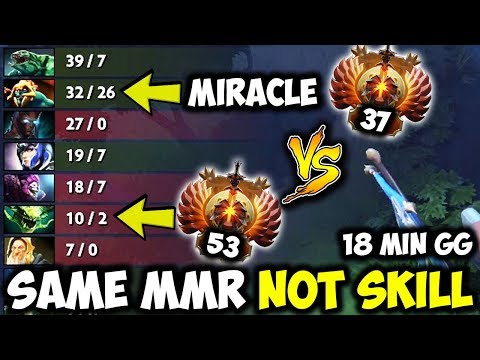 When MMR Is Same But Huge Difference In Skills - Miracle Huskar 18 Min GG Dota 2