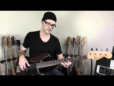 How to play a advanced pentatonic scale bass run in all keys in the circle of fifths