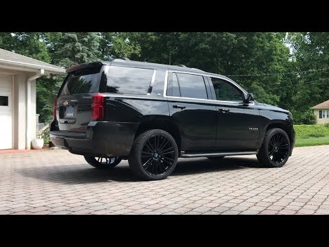2016 CHEVY TAHOE BLACK RHINO KRUGER 24" RIMS w/ LEXANI 295/35R24 TIRES| CARiD REVIEW