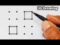 How To Draw 3D Rangoli Drawing From Dots | Easy 3D Rangoli Design | Rangoli kolam