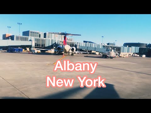 Airplane Taking Off from Albany International Airport (ALB), New York, USA