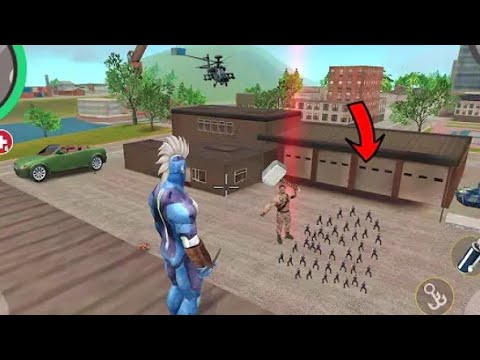 Rope Hero: Vice Town (Rope Hero on Army Base) Rope Hero Drive Assault Machine - Android Gameplay HD