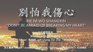 別怕我傷心 張信哲 Eng Sub. Don&#39;t Be Afraid Of Breaking My Heart. Jeff Chang XinZhe [QUALITY Eng Subs]