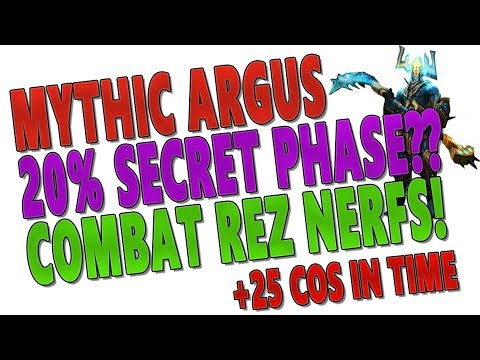 Mythic "Argus the Unmaker" 20% SECRET PHASE? 7.3.5 Mythic+ Combat/Battle Res NERFS | +25 CoS in Time