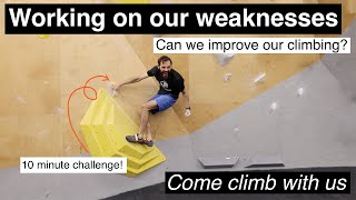 Climbing training - Working on our Weaknesses - Climbing at the Sheffield Hangar by The Climbing Nomads
