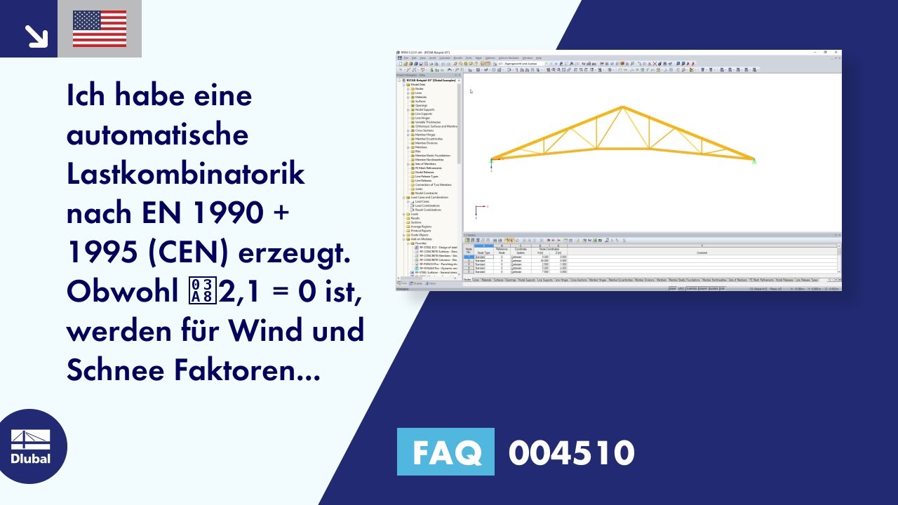 [EN] FAQ 004510 | Ich habe eine automatische Lastkombinatorik nach EN 1990 + 1995 (CEN) erzeugt. ...