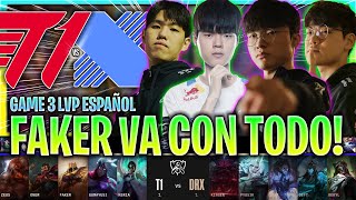 FAKER VA CON TODO EN LA FINAL! | T1 vs DRX GAME 3 RESUMEN FINAL WORLDS 2022 LVP ESPAÑOL