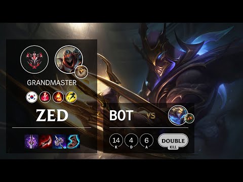 Zed Bot vs Ezreal - KR Grandmaster Patch 10.20