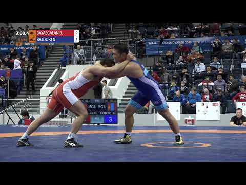 1/4 FS - 97 kg: B. BAYASGALAN (MGL) v. N. BATDORJ (MGL)