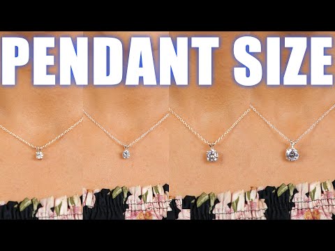 DIAMOND PENDANT NECKLACE SOLITAIRE SIZE & PRICE COMPARISON! Large & Small: 1 Carat 2 3 4 .25 .5 .75