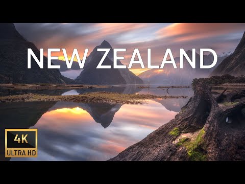 FLYING OVER NEW ZEALAND 4K UHD - Relaxing Music Along With Beautiful Nature Videos 4K Video Ultra HD