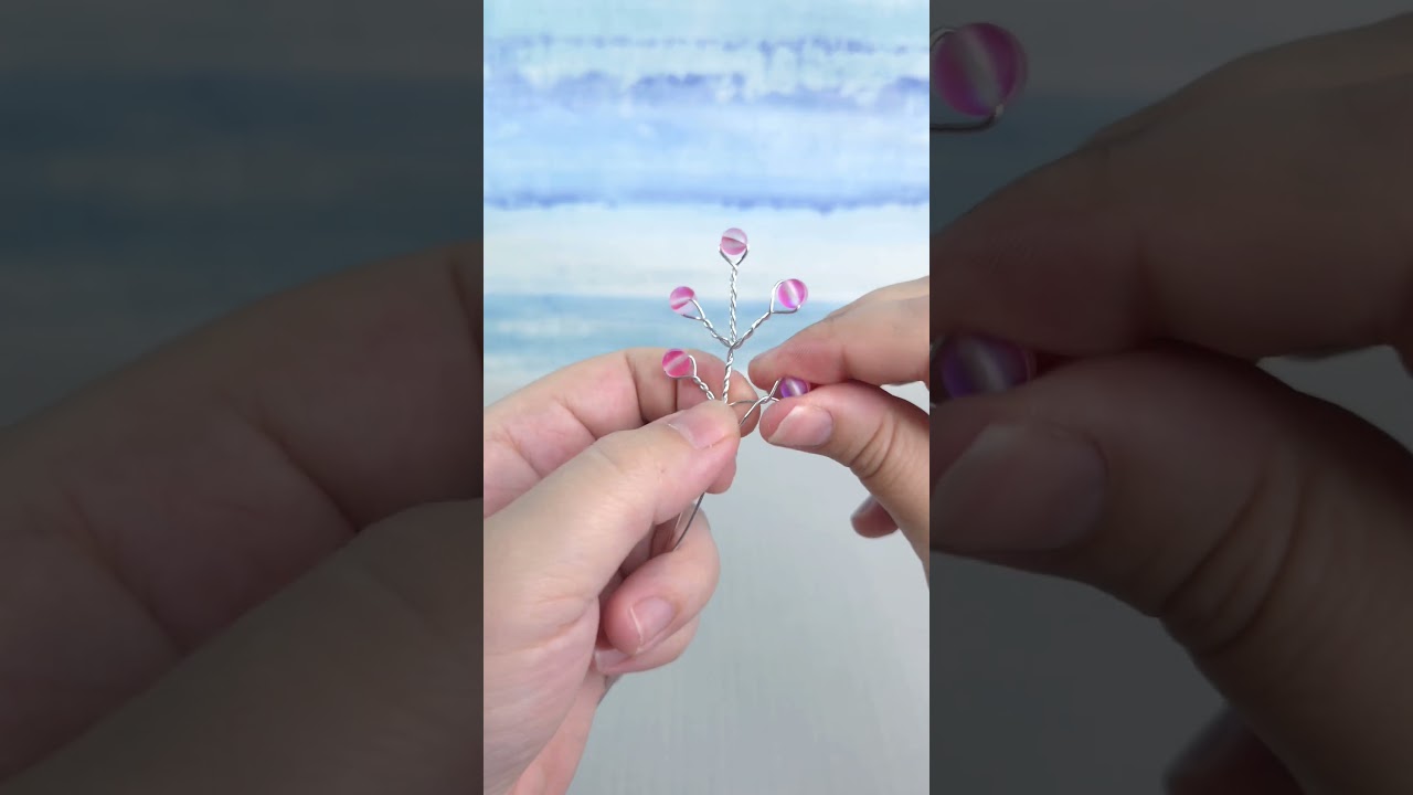 Make a wire tree with me 😊 #wiretree #pink #art