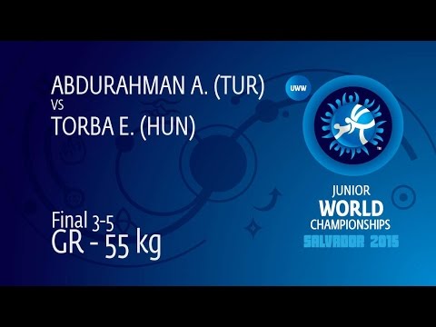 BRONZE GR - 55 kg: E. TORBA (HUN) df. A. ABDURAHMAN (TUR), 2-2
