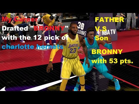 Nba 2k14 updated 2k19 : LeBron "BRONNY" James Jr, finally meet LeBron James (THE KING) @ LAL EP 2