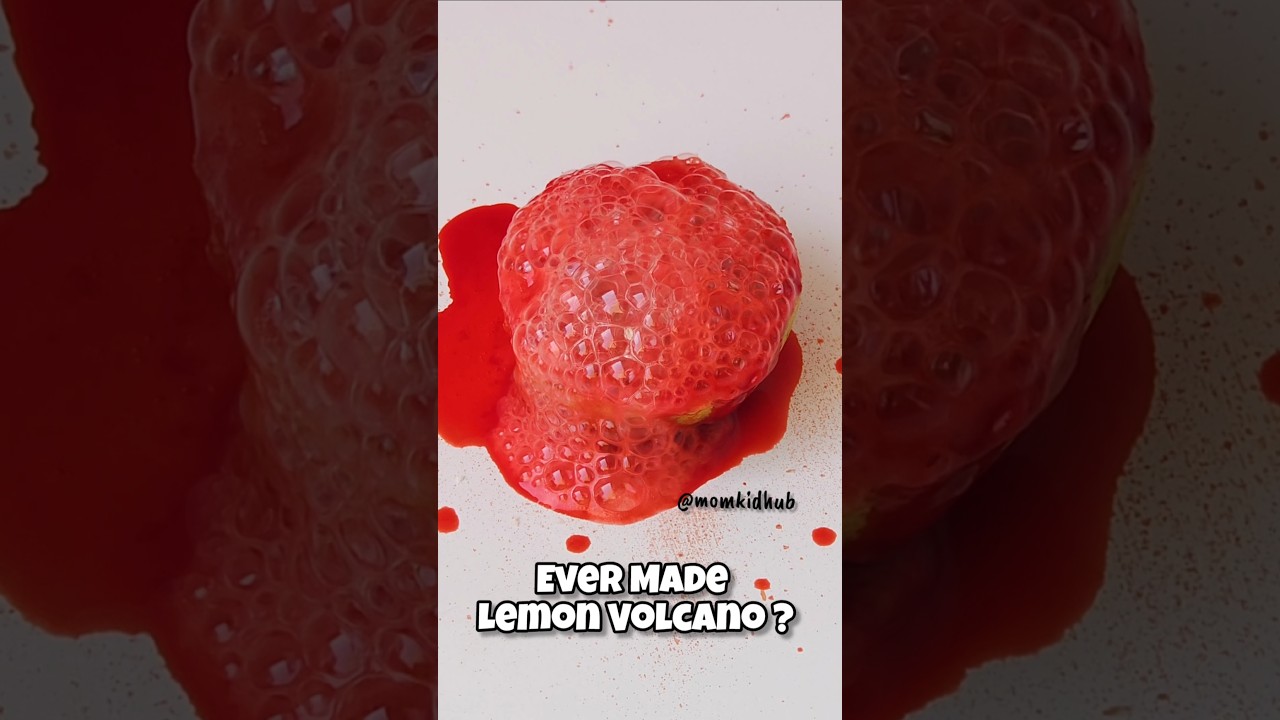 Lemon Volcano/ Easy Science Experiment/ Quick STEM ACTIVITY #stemforkids #diyvolcano #scienceathome