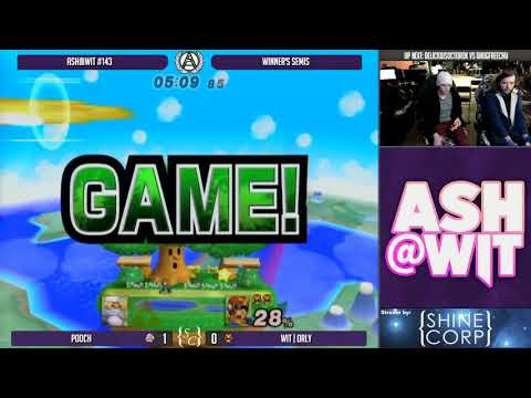 Pooch (Sheik) vs WIT | ORLY (Captain Falcon) - ASH@WIT #143 Project M Winner's Semis