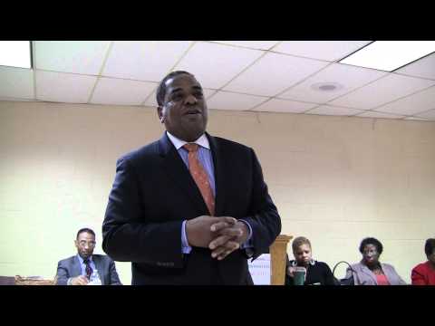 DC Council Members Harry Thomas Jr. and Vincent Orange at Ward 5 Democrats meeting